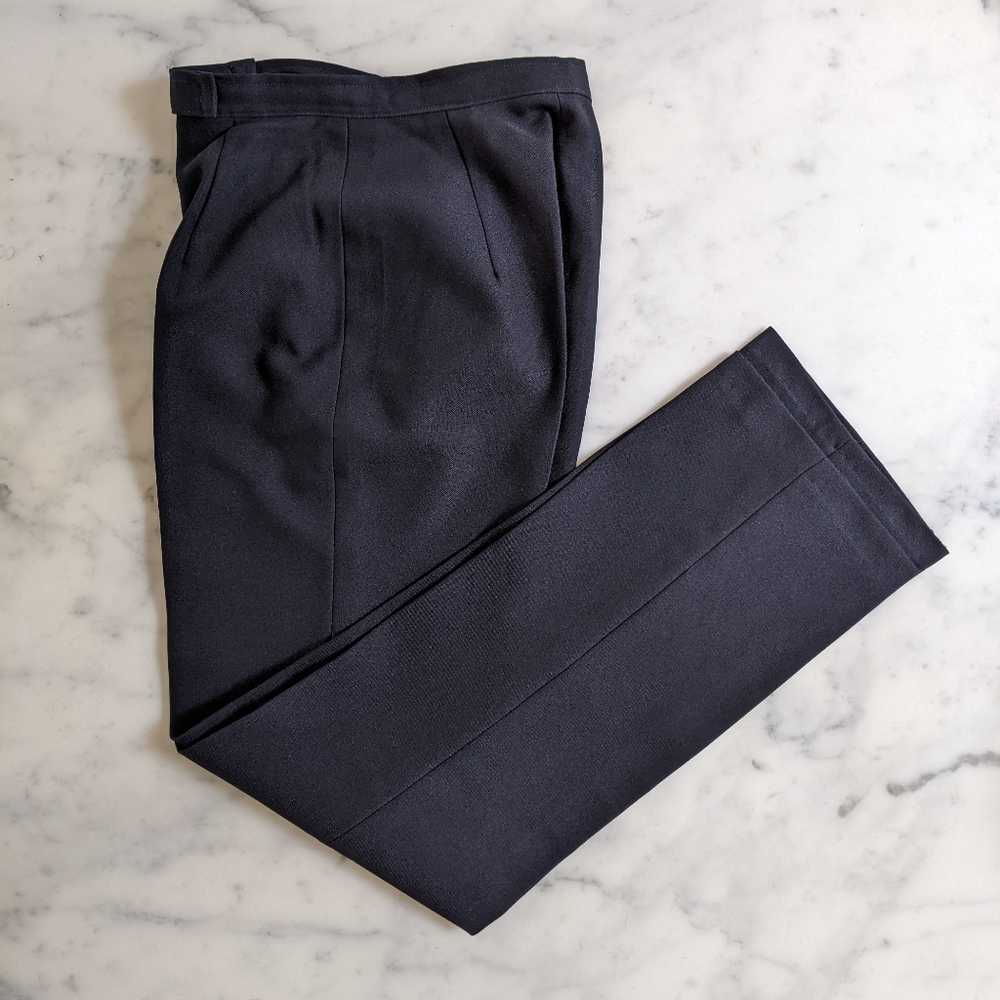 Petite High-Waist Custom-Made Small Waist Black Pants.